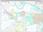 St. Charles Wall Map Premium Style